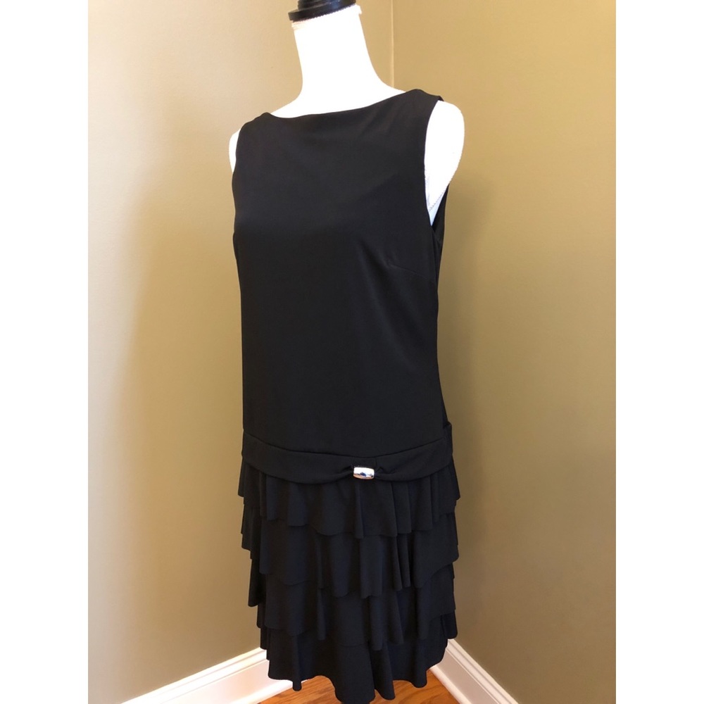 AA Studio black drop-waist dress. Size 12.